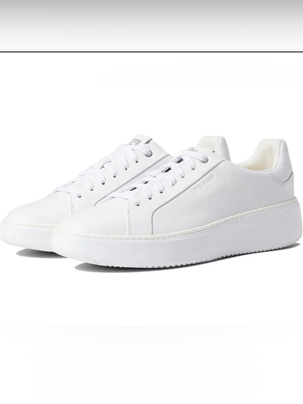 NEW Cole Haan Grandpro Topspin White Sneaker Size 8.5 Wide Width
